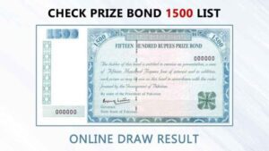 Rs1500 prize bond draw result