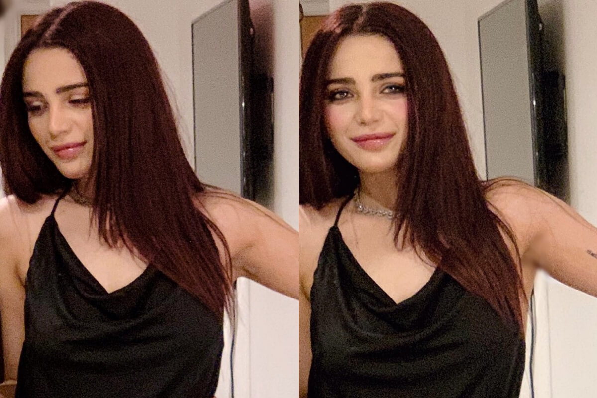 1200px x 800px - Aima Baig looks Fiery HOT in Black Embellished Top