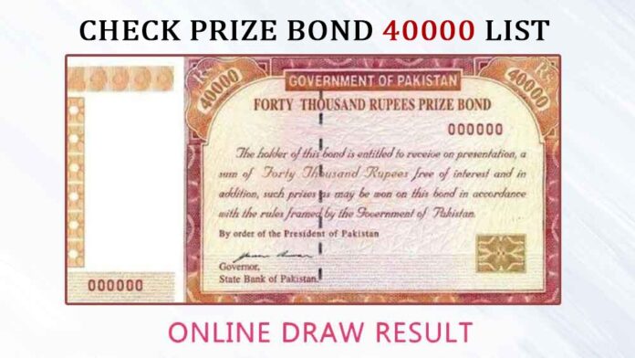 40000 Prize Bond Result Karachi