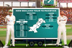 Pakistan vs New zealand Schedule
