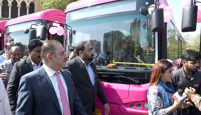 Pink Bus Service Karachi
