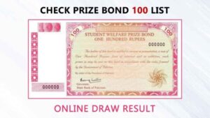 100 Prize bond draw