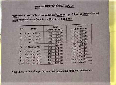 Metro Bus Service Rawalpindi