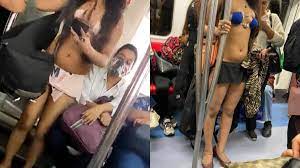 girl wearing bikini in Delhi metro