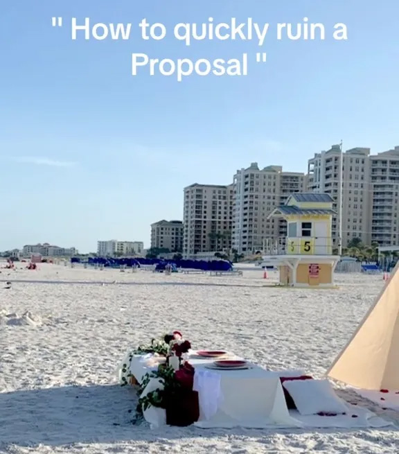Couple's romantic proposal