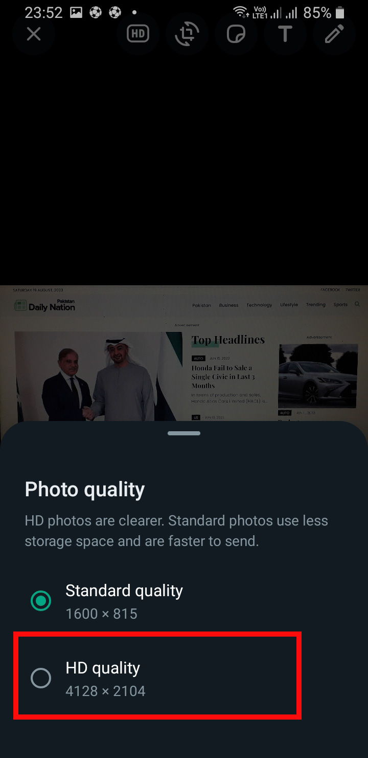 Send Full Quality Photos