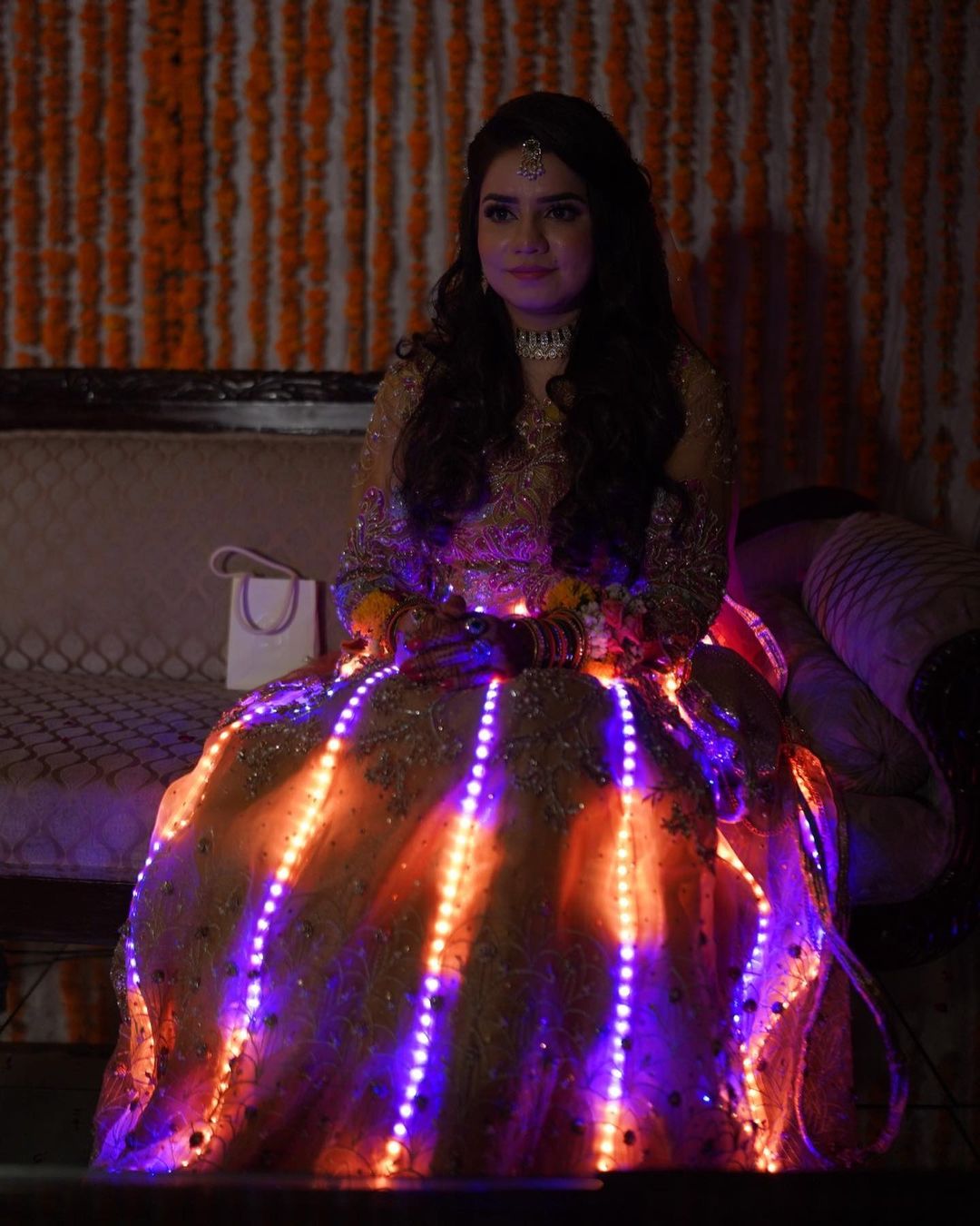 Bride With LED Lehenga
